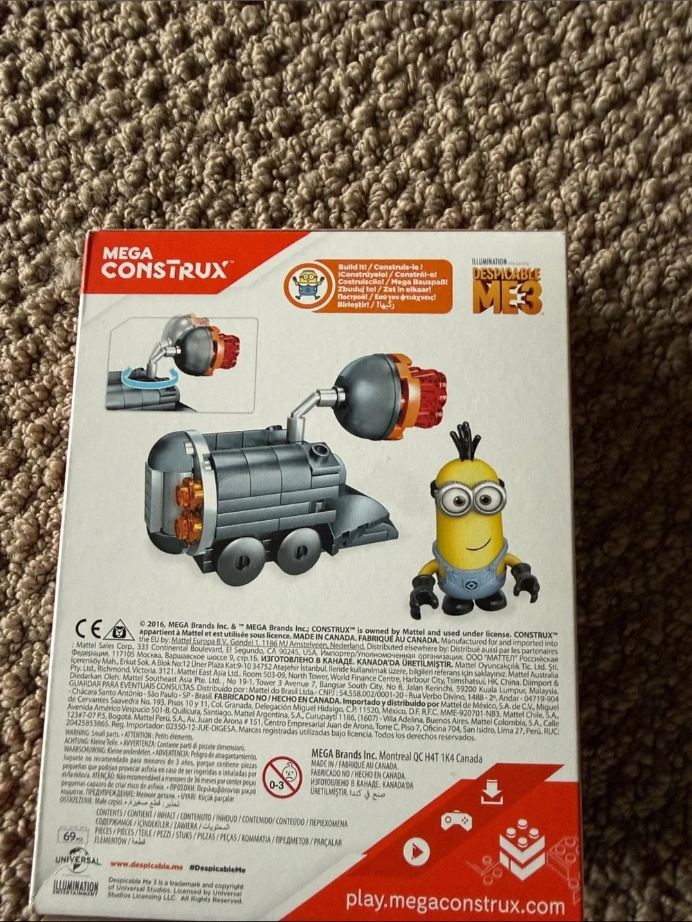 Mega Construx Despicable Me 3 Gru’s car set FDX76 69 pieces NEW IN SEALED BOX